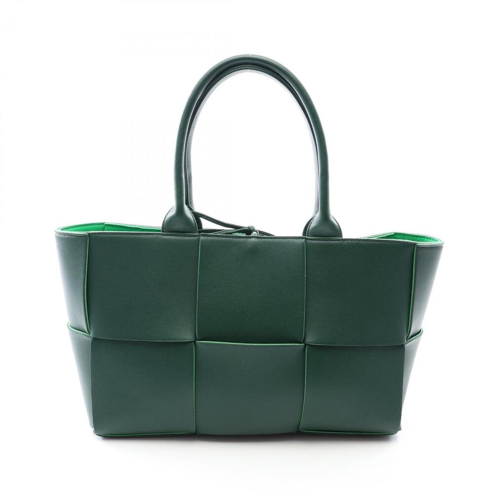 Bottega Veneta Arco Maxi Intrecciato Handbag Leather Green